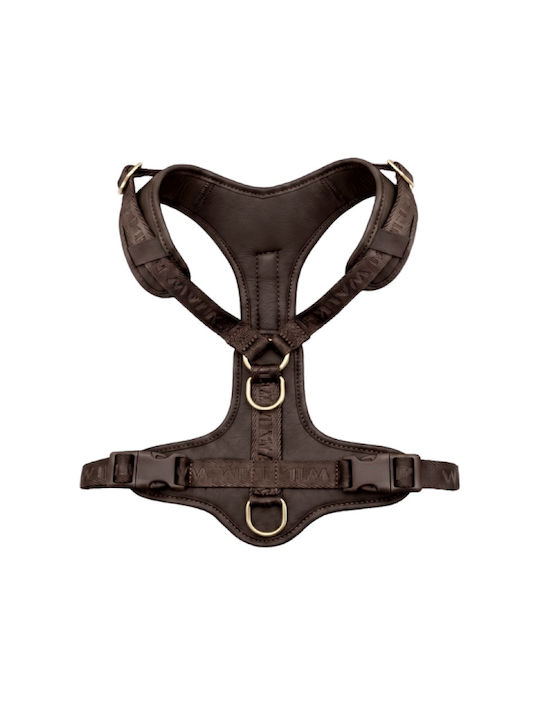 William Walker Leather Dog Harness Plain Premium Brown Y-Harness Soft Leather Medium 54-76cm