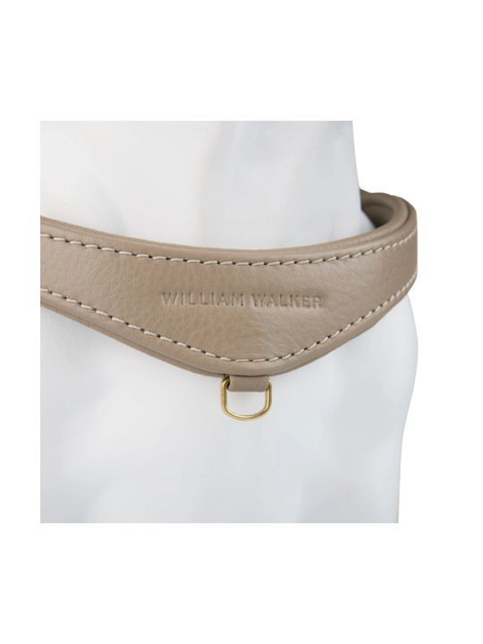 William Walker Pico Leather Step-in Dog Harness Beige for Small Dogs & Puppies M 39-52cm