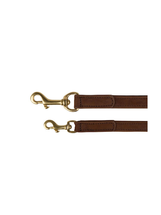 William Walker Adjustable Waterproof Leather Leash Nubuck Earth Brown Hands-free and Adjustable S-XXL 20mm