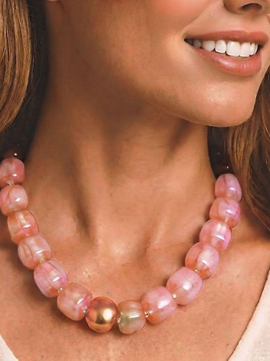 Callajewels Halskette aus Rosa Vergoldetem Stahl