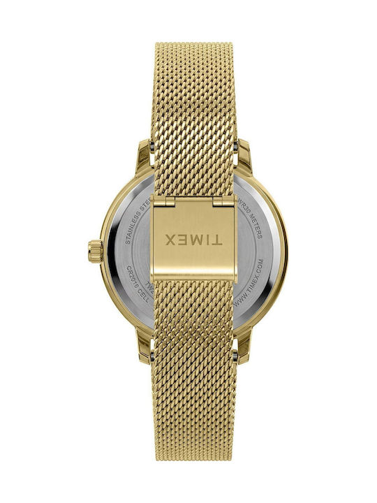Timex Ρολόι Μπαταρίας με Μεταλλικό Μπρασελέ