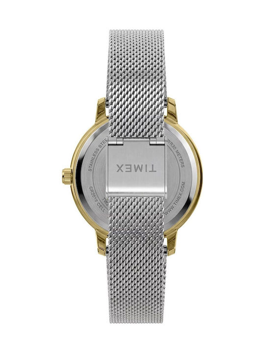 Timex Ρολόι Μπαταρίας με Μεταλλικό Μπρασελέ