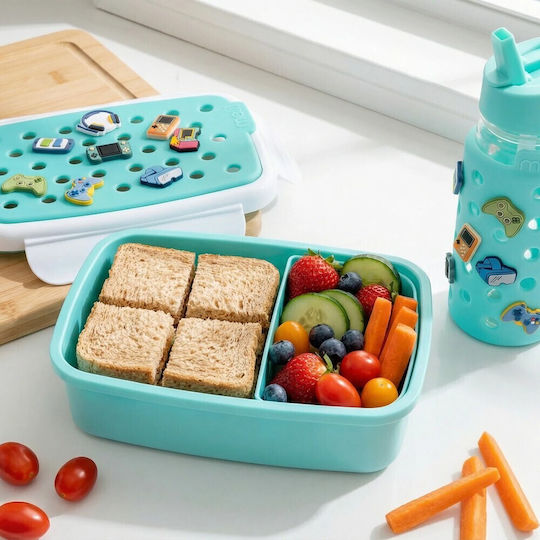 Melii Bento Plastic Kids Food Container 0.88 Litre Blue