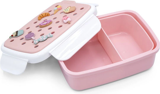 Melii Bento Kunststoff Kinderlebensmittelbehälter 0.88Liter Rosa