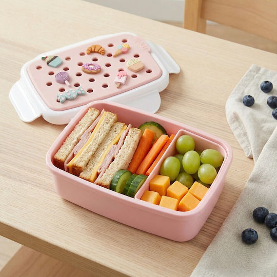 Melii Bento Kunststoff Kinderlebensmittelbehälter 0.88Liter Rosa