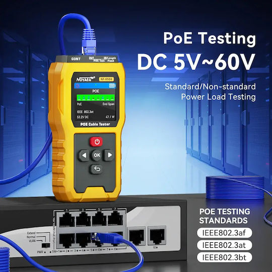 Noyafa NF-8504 Tester Καλωδίων Ψηφιακό