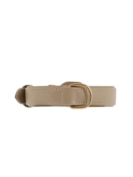 William Walker Кожен Ошийник За Куче Бежов Plain Collection L 43см