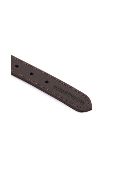 William Walker Guler Pentru Câini Din Piele Maro Plain Collection XXSmall 22cm