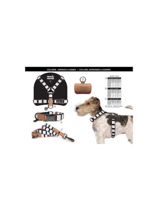 Milk & Pepper Hundehalsband Naval Blau Weiß S35 26-40cm 2cm
