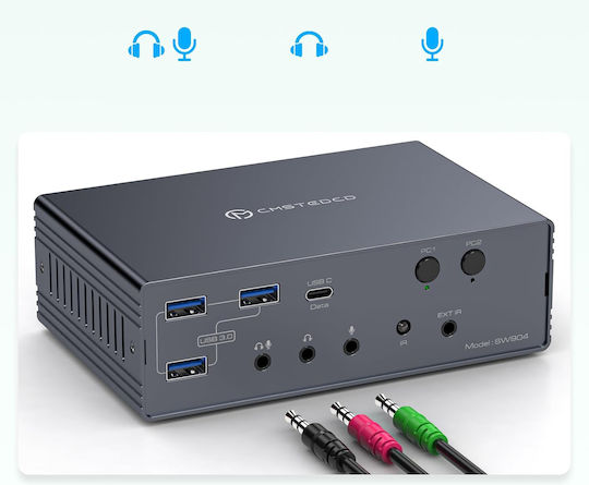 B0FVDC913C KVM & Datenumschalter mit USB-C / HDMI / USB 3.0 / Ethernet