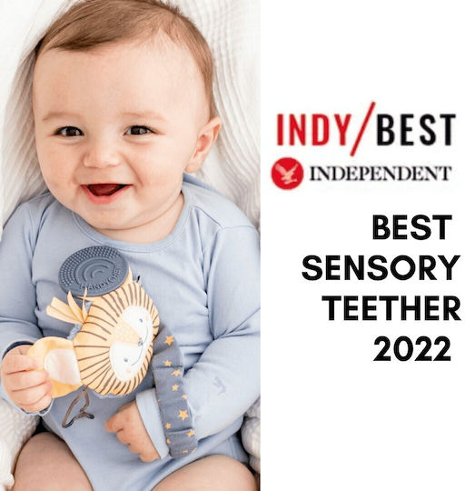Cheeky Chompers Teething Rattle BPA Free Silicone for 0 m+