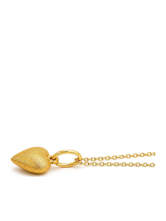 Xryseio Hängendes Charm Herz aus 14K Gold NΚ10790