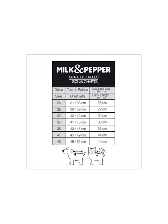 Milk & Pepper Tricou pentru Câine Catifea Flavie Albastru 35