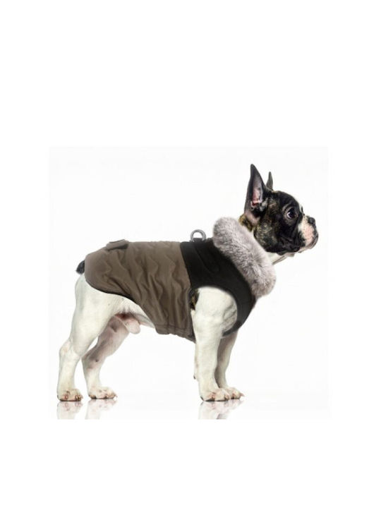 Milk & Pepper Waterproof Brown Dog Coat