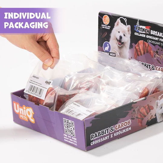 Uniq Dog Treat with Rabbit Carob Meat and Beef 40gr 10 Pieces