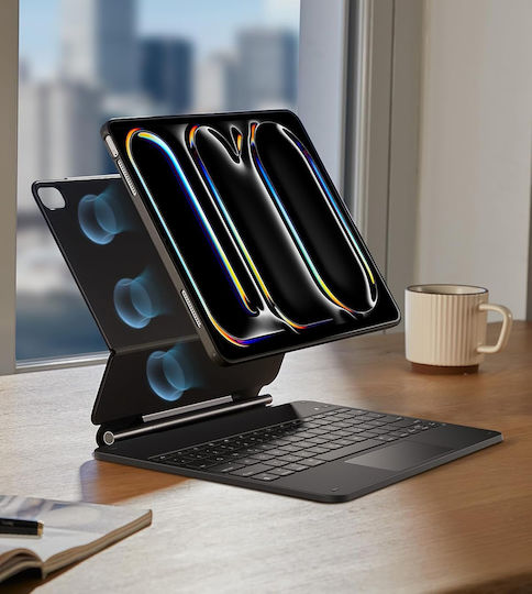 Flip Cover Περιστρεφόμενη με Πληκτρολόγιο Γκρι (Ipad Pro 13 M4 2024)