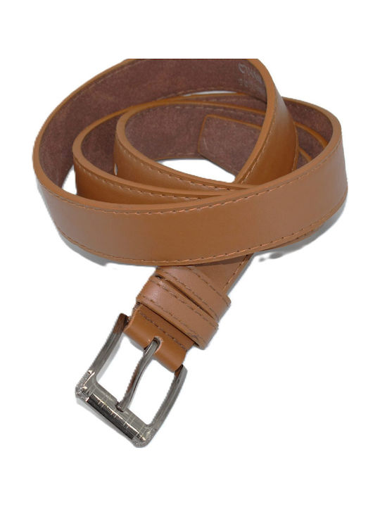 Herren Gürtel mit Schnalle aus Künstliches Leder K.ctv-6017 Braun