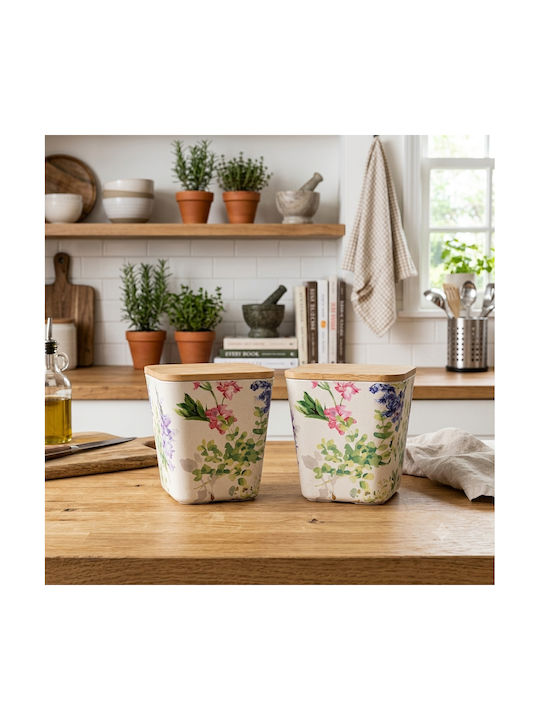 Lalos Set Bamboo Lunch Boxes 11x10.5cm 2 Pieces