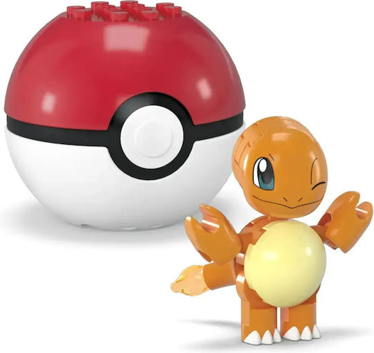 Mattel Cuburi de construit Pokemon Mega Set Charmander și Eevee pentru 6+ Ani 40 bucăți