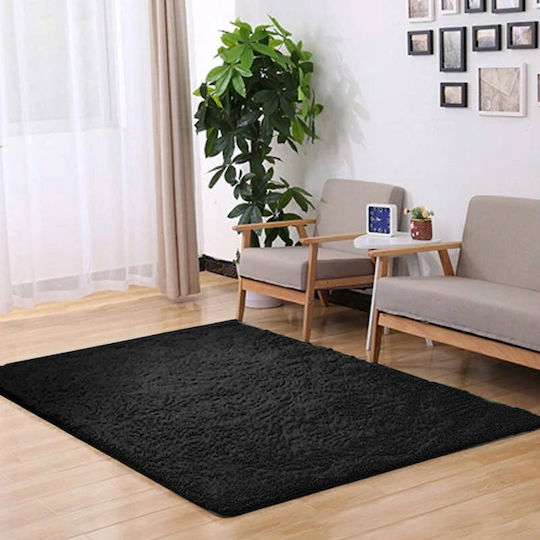 Strado Alpaca Wohnzimmer Teppich Rechteckig Schwarz 140x200cm