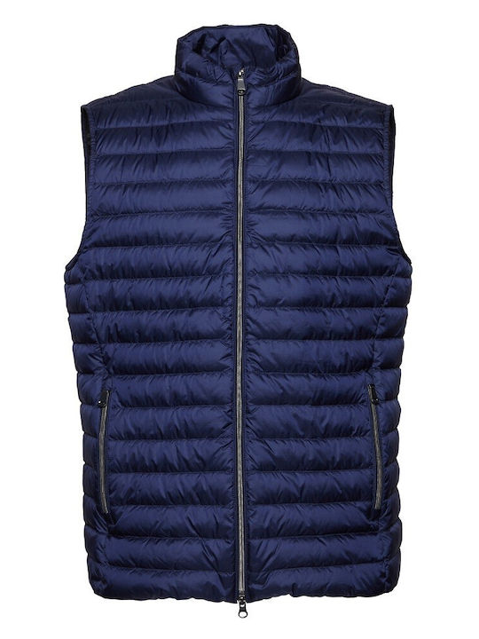 Jachetă Puffer Fără Mâneci De Iarnă Albastru Marin