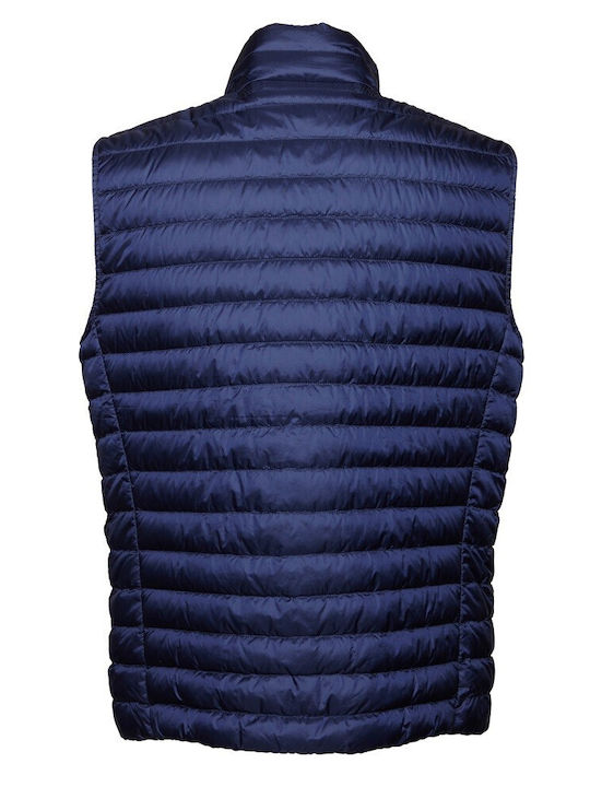 Jachetă Puffer Fără Mâneci De Iarnă Albastru Marin