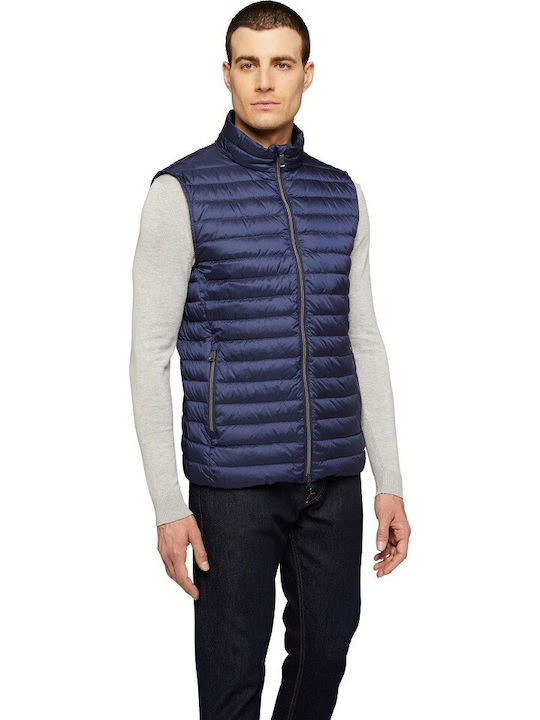 Jachetă Puffer Fără Mâneci De Iarnă Albastru Marin