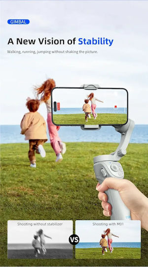 Tokqi M01 Gimbal pentru telefon mobil cu 8 ore de funcționare