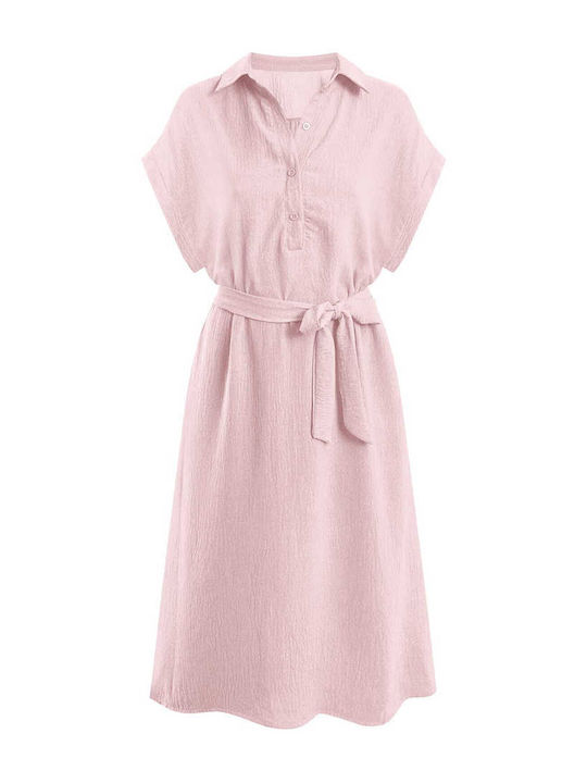 Celestino Women's Midi Dress with Collar Lilac