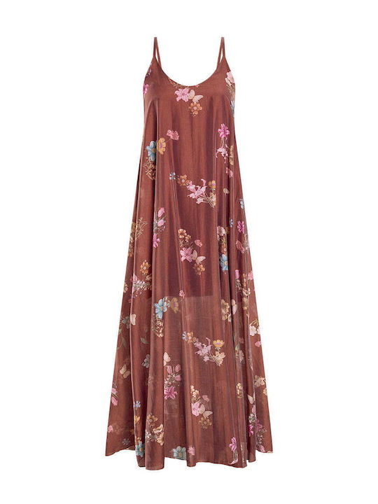 Celestino Damenkleid Blumen V-Ausschnitt Keramidi