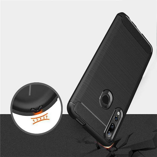 Sonique Carbon Brushed Back Cover Silicone / Plastic Black (Realme C51 / Realme C53)
