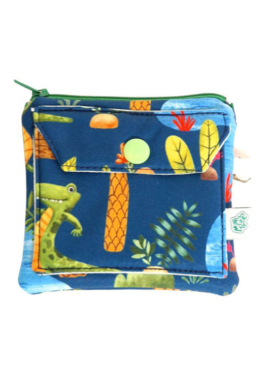 TS Collection Kids Coin Wallet with Blue Zipper TS Collection Kids Coin Wallet with Blue Zipper