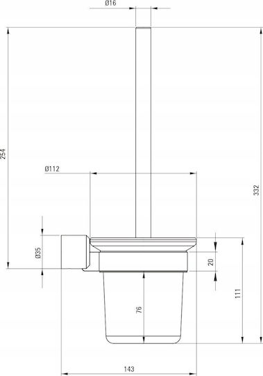 Deante Glas Toilettenbürste Badezimmer