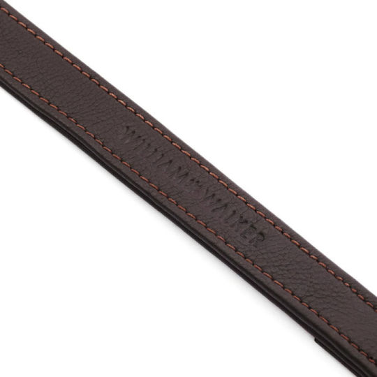 William Walker Foldable Dog Leash Lead Leather in Brown Color