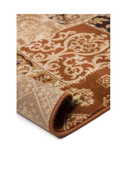 Viokarpet Amal 3331 Rectangular Brown-Black Rug 67x140cm