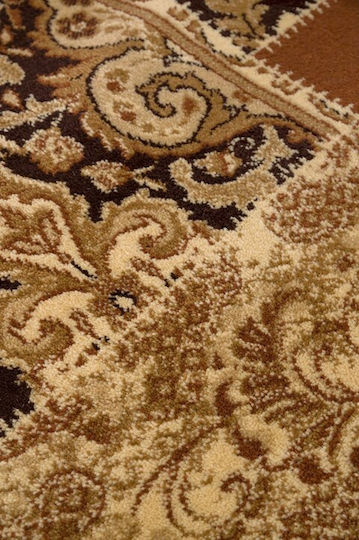 Viokarpet Amal 3331 Rectangular Brown-Black Rug 67x140cm