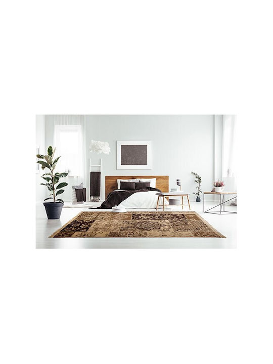 Viokarpet Amal 3331 Rectangular Brown-Black Rug 67x140cm