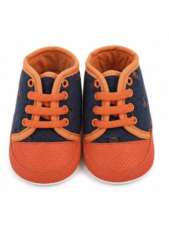 Panino Βρεφικά Sneakers Αγκαλιάς Πορτοκαλί