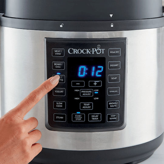 Crock-Pot CSC051X Aragaz Multifuncțional 100W cu Memorie Internă 5.6lt Argintiu