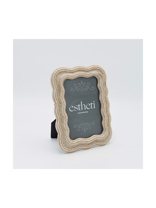 Estheti Home Κορνιζα 10x15 Εφε Αμμοπετρας Πολυρεζιν Κρεμ 14.5x2x19.5εκ 815-00054