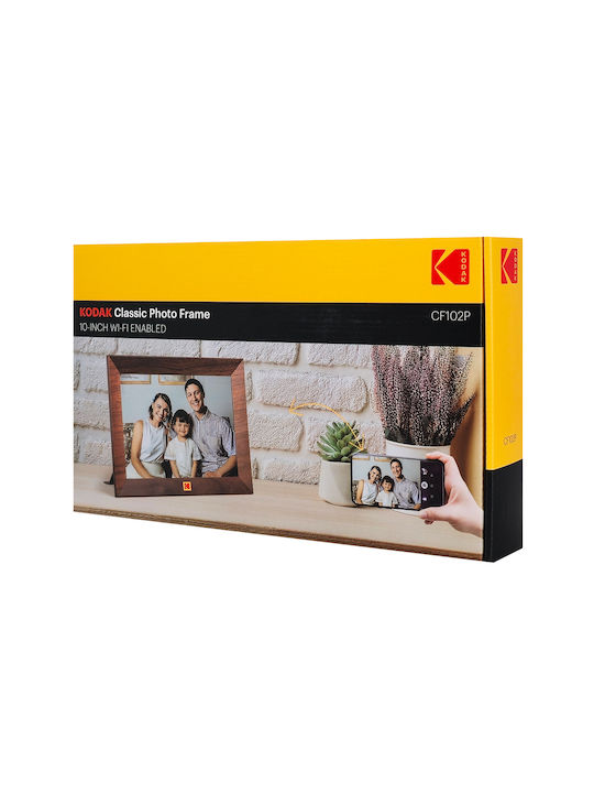 Kodak Cf102p Wall-mounted Wooden Photo Frame with Brown Frame