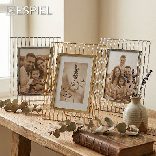 Espiel Metallic Photo Frame with Silver Frame 2 Pieces
