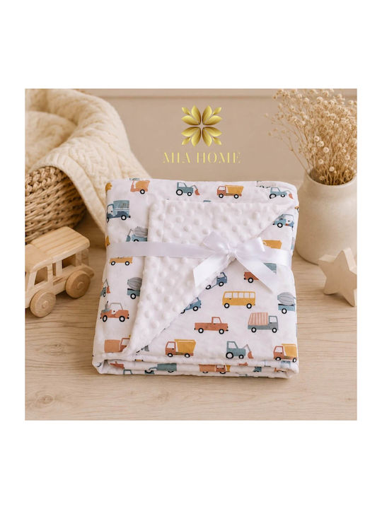 Mia Home Babydecke Wickeltücher für Kinderzimmer Samt Mehrfarbig 100x75cm