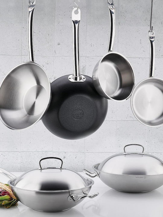 Korkmaz Proline Wok Stainless Steel with Non-Stick Coating 32cm