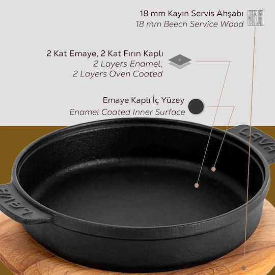 Lava Saganaki aus Gusseisen 11cm
