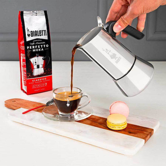 Bialetti New Venus Induction Stovetop Espresso Pot 10 Cups Silver