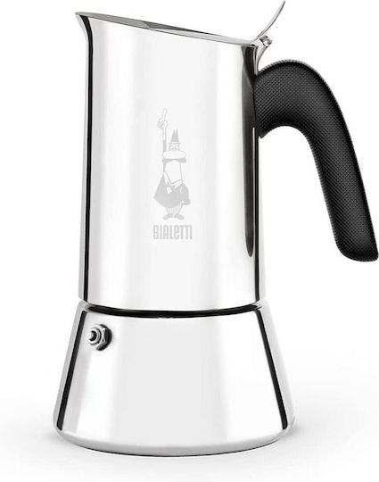 Bialetti New Venus Induction Stovetop Espresso Pot 10 Cups Silver