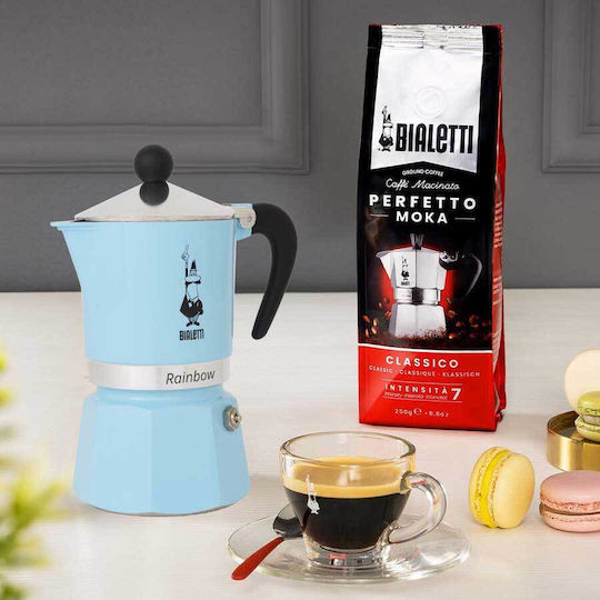Bialetti Rainbow Μπρίκι Espresso 6cups Μπλε