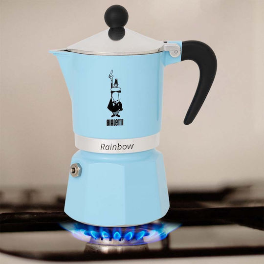 Bialetti Rainbow Μπρίκι Espresso 6cups Μπλε