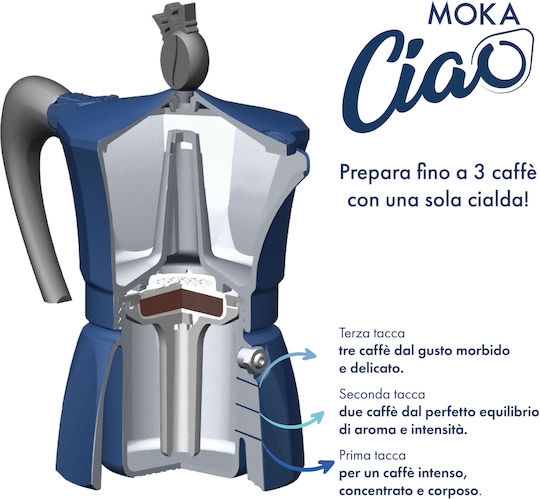 Borbone Moka Ciao Кафеварка За Еспресо 3 Чаши E.s.e Pod System +15 Капсули Подарък